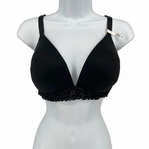 Aerie Real Sunnie Wireless Bra Black Lace 36DD NWT